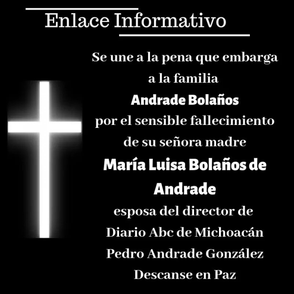 Enlace Informativo lamenta La pérdida de la familia Andrade Bolaños