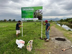 Colocan señalética en el Parque Urbano Ecológico de Uruapan