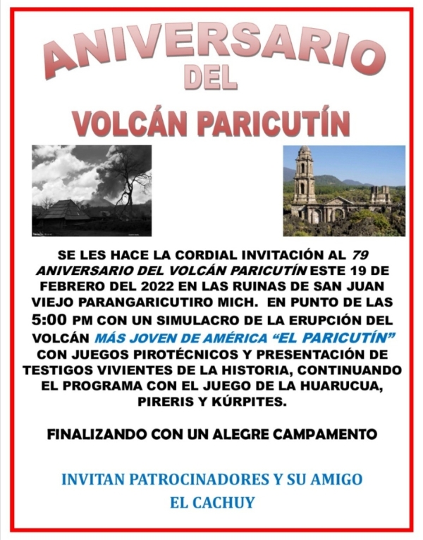 Eventos por aniversario del Volcán Paricutin