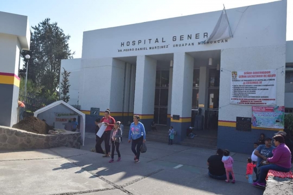 Saturada área de pacientes Covid-19 en el Hospital General de Uruapan “Dr. Pedro Daniel Martínez”