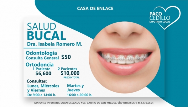 Odontología correctiva, a bajo costo en la Casa Enlace de Paco Cedillo