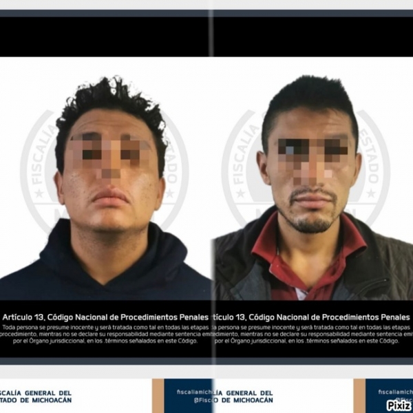 Detenidos en rápida acción de la FGE Germán Jesús C., y Jorge Ricardo C., por asalto a mano armada