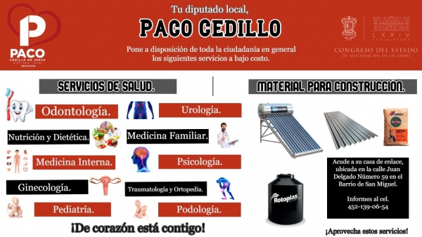Calentadores solares y material para construcción a precio de bodega con Paco Cedillo diputado local