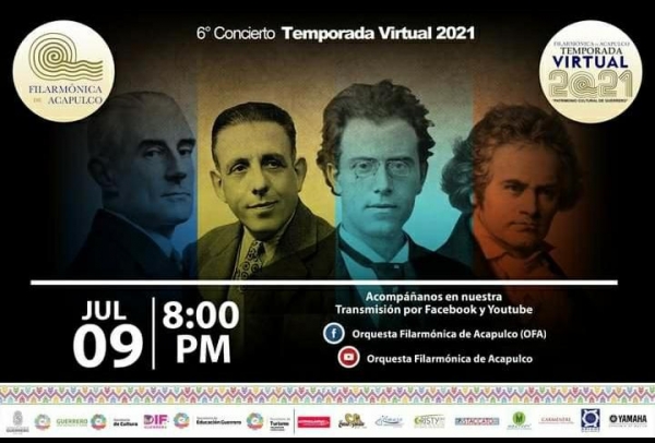 La Orquesta Filarmónica de Acapulco  invita a su 6° concierto virtual