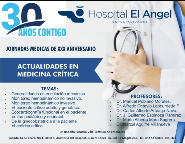 XXX Jornadas Médicas gratuitas por aniversario en el Hospital El Ángel