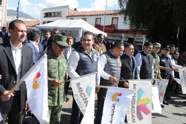 Arrancan autoridades operativo de Coordinación Regional en materia de Seguridad en Uruapan