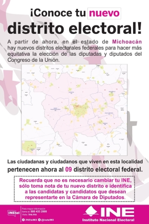 El INE invita a la ciudadanía a conocer su nuevo Distrito Electoral