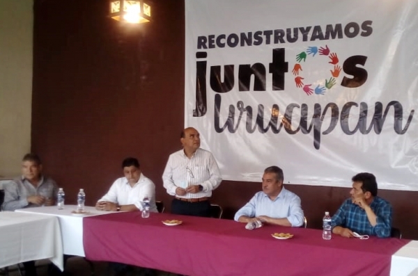Recibe Rafa Ortiz visita de Raúl Morón en &quot;Reconstruyamos Juntos Uruapan&quot;