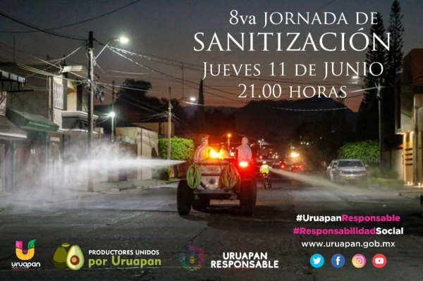 Hoy Jornada de Sanitización en Uruapan