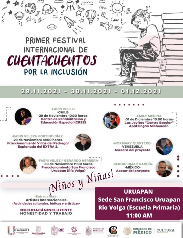 Primer Festival Internacional de Cuenta Cuentos “Por la Inclusión” en Uruapan