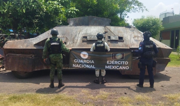 Tras acción operativa en Buenavista, SSP, Sedena y GN aseguran vehículo tipo “Monstruo”