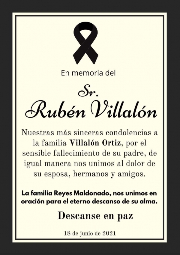 Descanse en paz Don Rubén Villalón