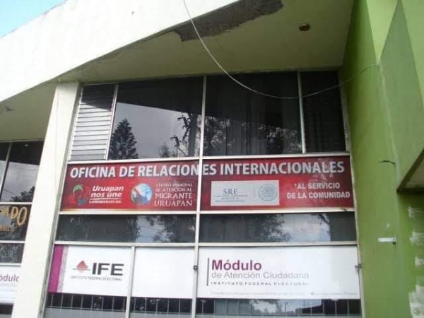 Saquean las oficinas de  Enlace Municipal de la SRE, en Uruapan