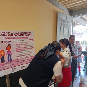 Arranca en escuelas de Uruapan vacunación contra el VPH