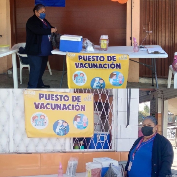 Instala SSM 4 módulos itinerantes de vacunación en Uruapan