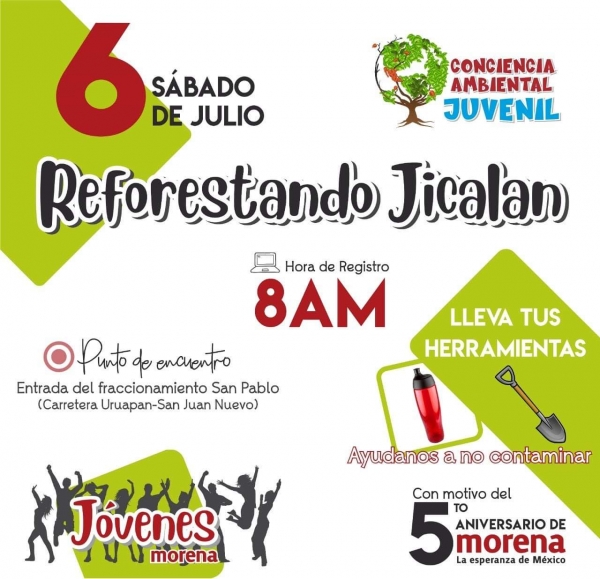 Paco Cedillo convoca a reforestar el cerro de Jicalán este 6 de julio