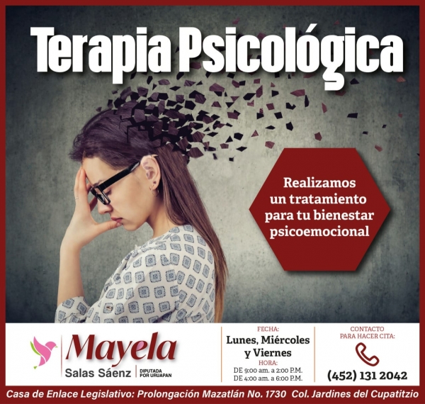 Terapia Psicológica en la Casa Enlace de Mayela Salas, Uruapan