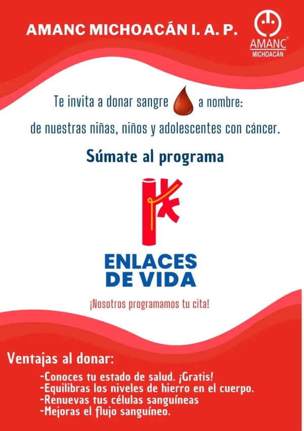 Campaña donación de sangre en favor de niños con cáncer